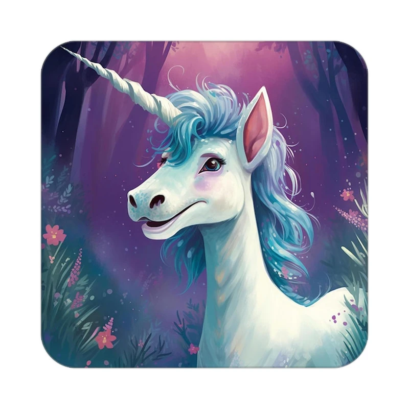 زیر لیوانی کاکتی طرح اسب تک شاخ و یونیکورن مدل mp32812