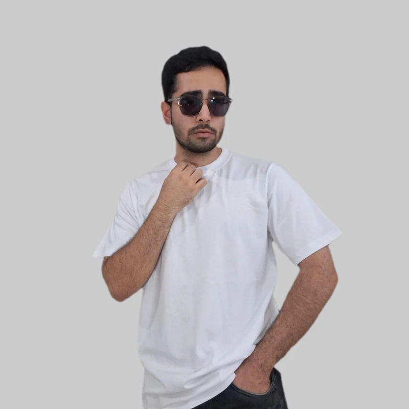 تی شرت مردانه آستین کوتاه مدل پنبه یکرو 