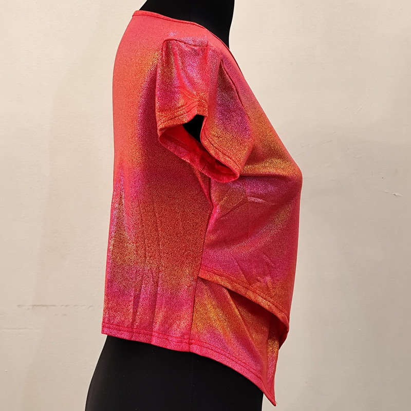 بلوز آستین کوتاه زنانه مدل مجلسی پوست ماری