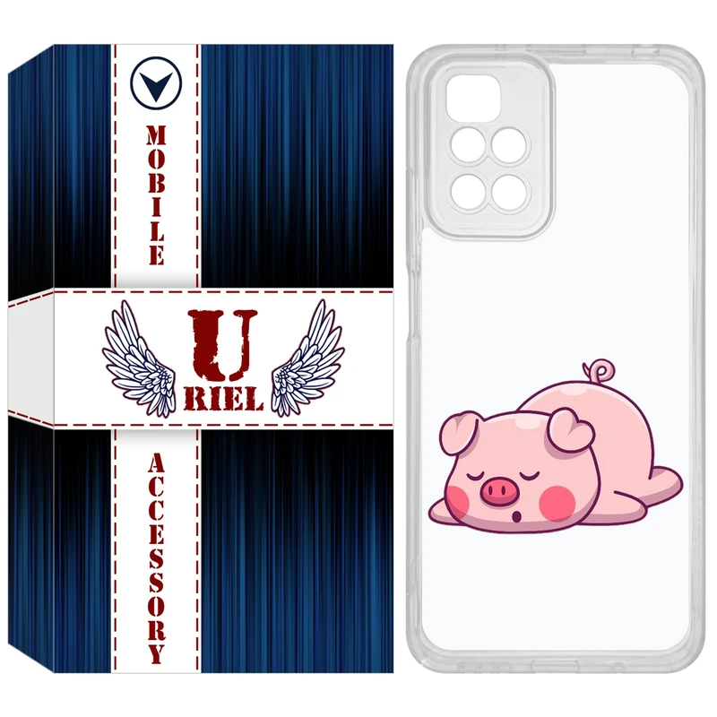 کاور یوریل مدل Clear کد 42 طرح پیگی مناسب برای گوشی موبایل شیائومی Redmi 10 / 10 Prime