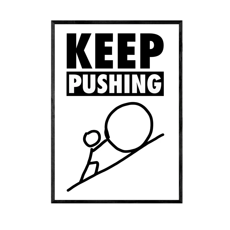 تابلو مدل انگیزشی keep pushing
