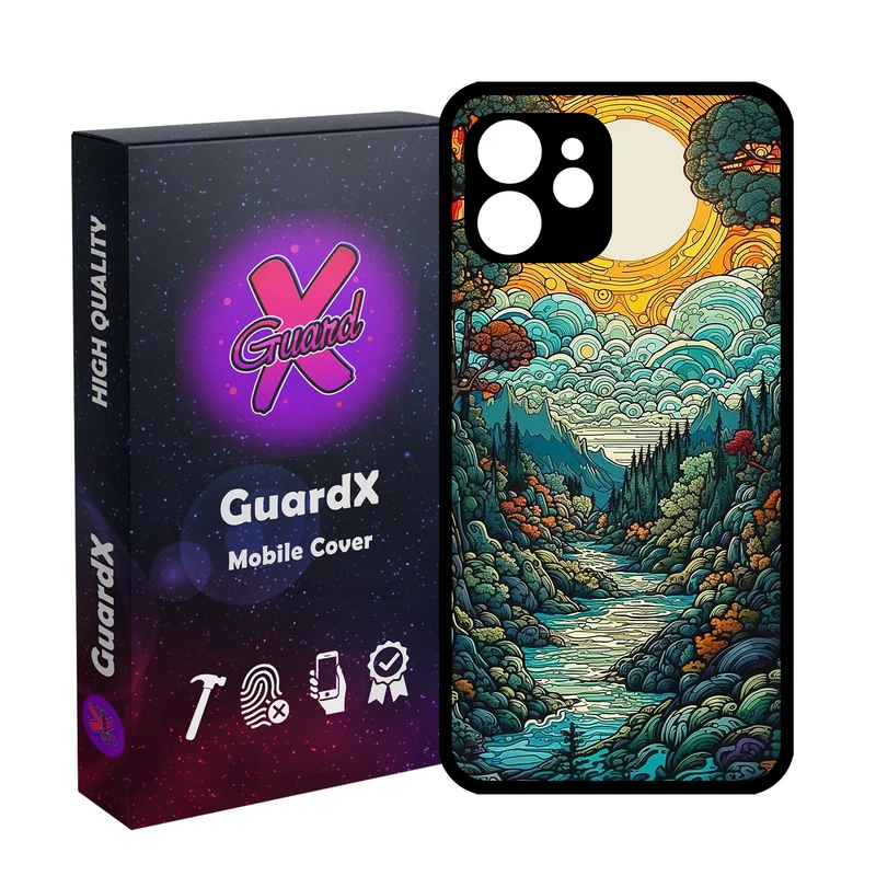 کاور گارد ایکس طرح منظره مدل Glass10767 مناسب برای گوشی موبایل اپل iPhone 12