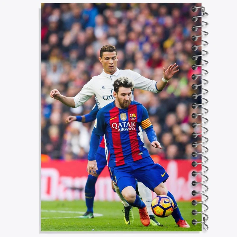 دفتر نقاشی 50 برگ خندالو مدل کریستیانو رونالدو و لیونل مسی کد 14007