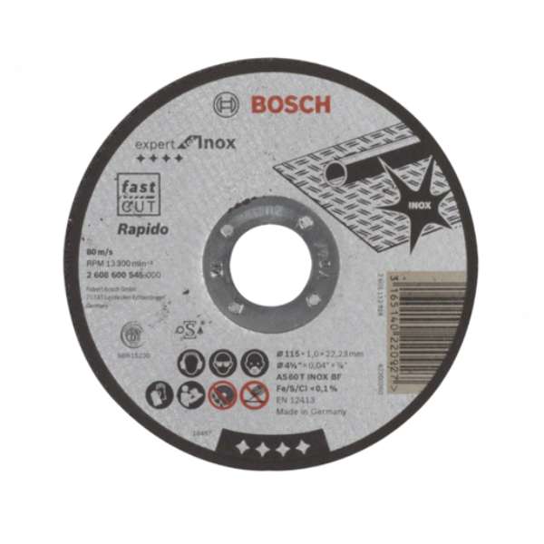 صفحه برش استیل بوش مدل expert for Inox مجموعه 25 عددی