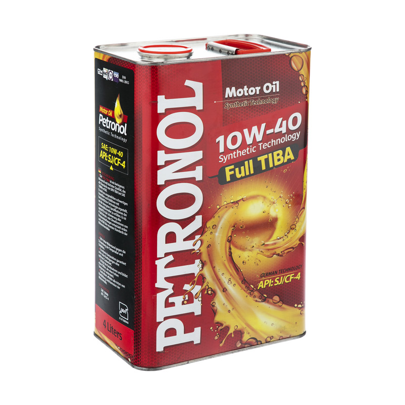 روغن موتور خودرو پترونول مدل  فول تیبا نیمه سینتتیک SAE 10W-40 ظرفیت 4 لیتر