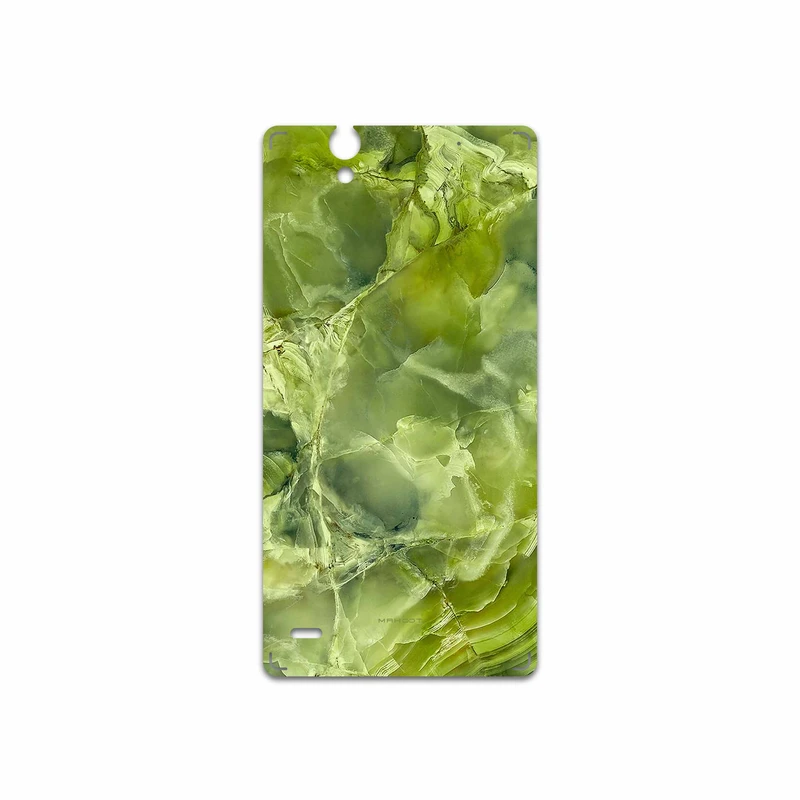 برچسب پوششی ماهوت مدل Green Crystal Marble مناسب برای گوشی موبایل سونی Xperia C4