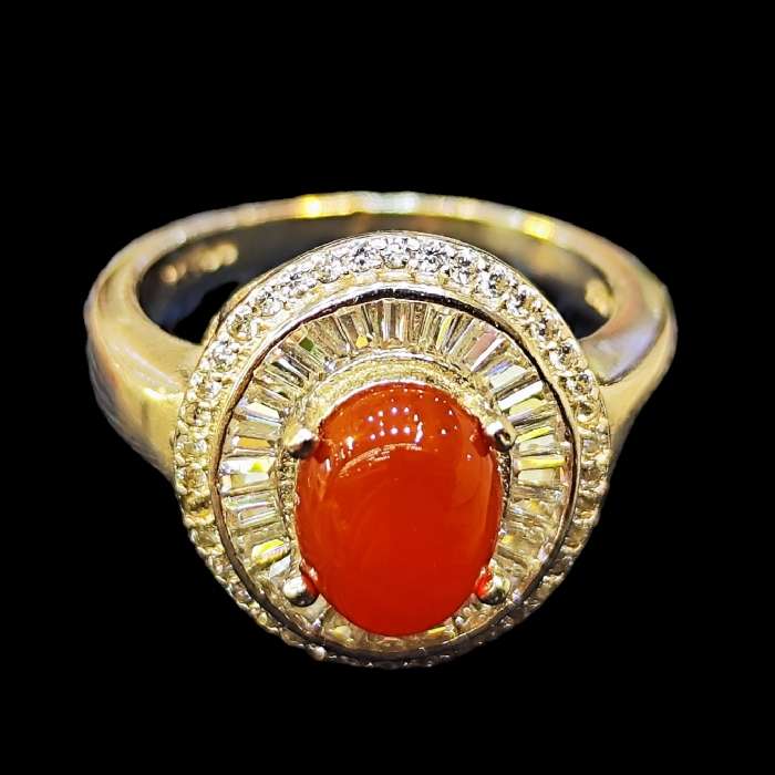 انگشتر نقره زنانه مدل عقیق یمانی کد 3300 انگشتر نقره زنانه مدل عقیق یمانی کد 3300