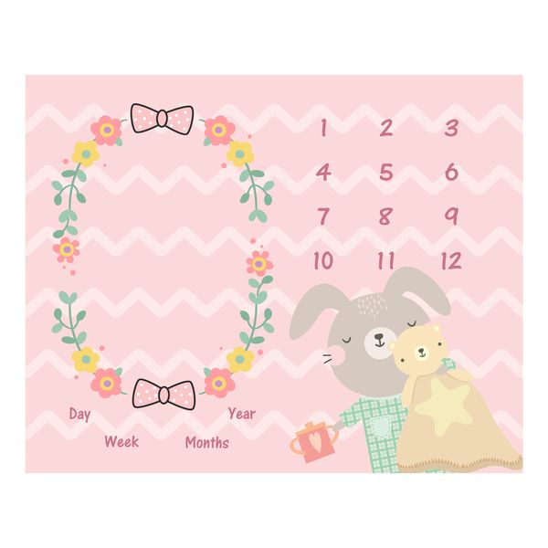 زیرانداز عکاسی ماهگرد کودک الپی کیدز مدل خرگوش