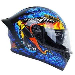 کلاه کاسکت فک متحرک کایک مدل 772 طرح Blue Warcarft