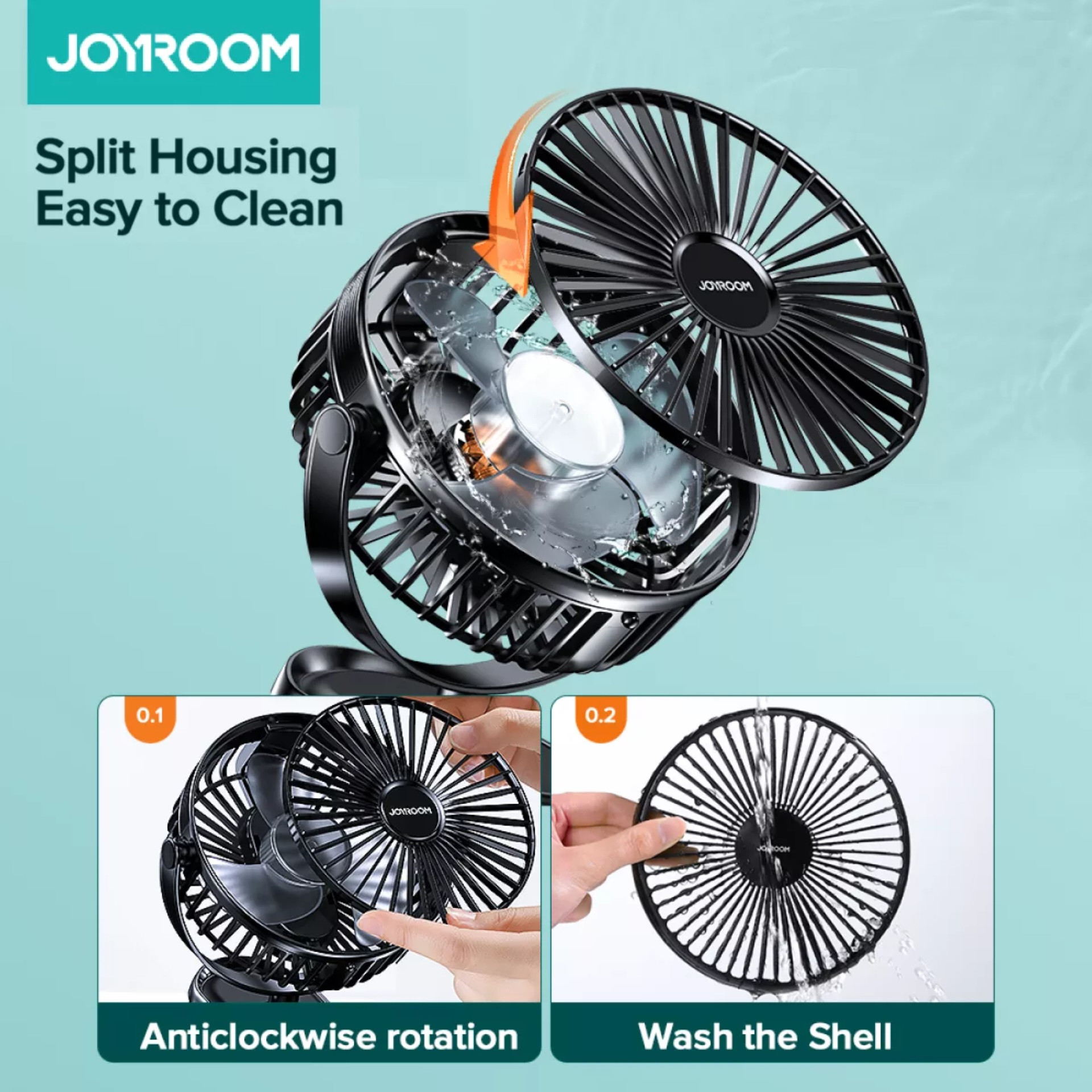 پنکه گیره‌ای جوی روم مدل JR-CY363 Remote Control Version