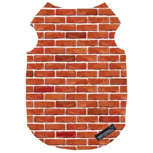 لباس سگ و گربه 27 طرح Red Brick Wall کد MH711 سایز M