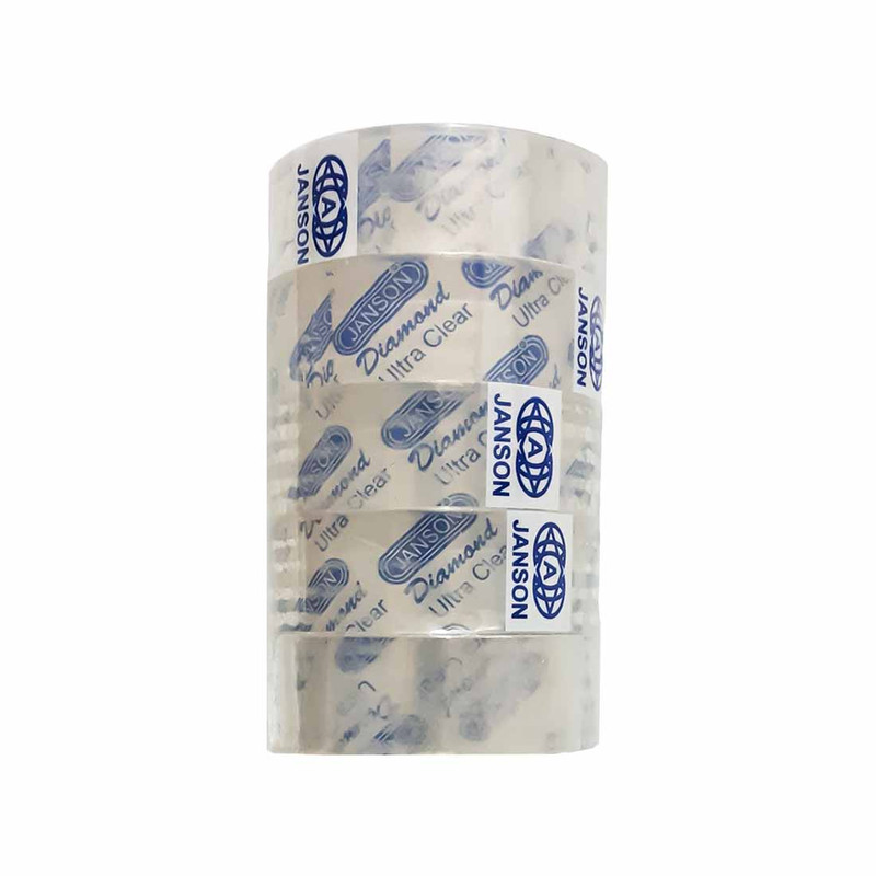 چسب نواری کریستال جانسون مدل شفاف عرض 1.7 سانتی متر بسته 5 عددی