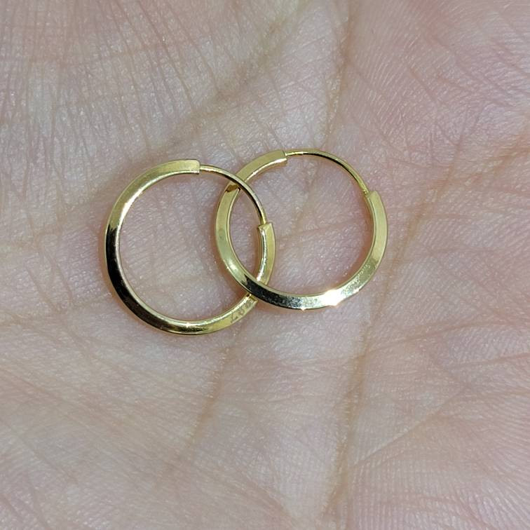 گوشواره طلا 18 عیار زنانه مان گالری مدل تخت کد EA01-0039200 