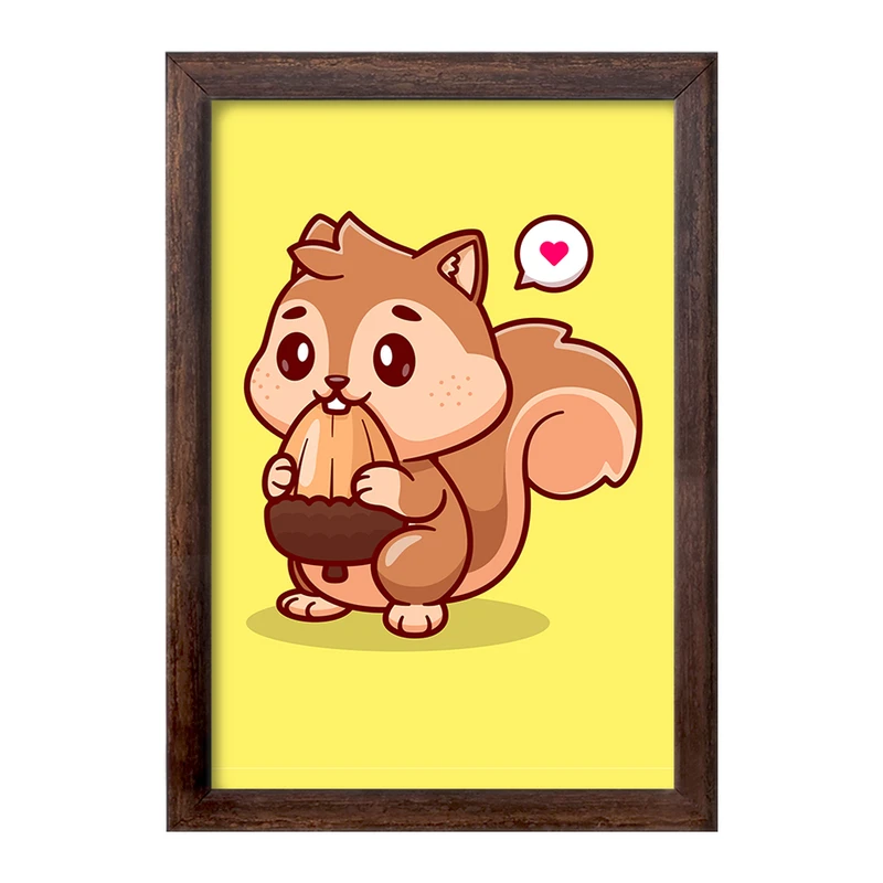 تابلو خندالو طرح حیوانات بامزه سنجاب کد 29660