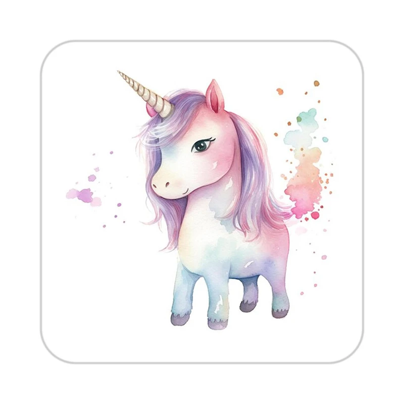 زیر لیوانی کاکتی طرح اسب تک شاخ و یونیکورن مدل mp32408