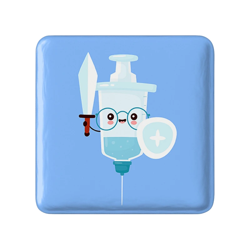 مگنت خندالو طرح پزشک و پرستار کودکانه مدل مربعی کد 36493