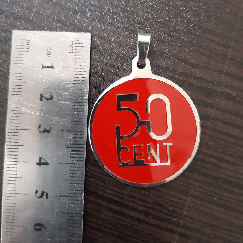 آویز گردنبند مدل 50 سنت استیل آویز گردنبند مدل 50 سنت استیل