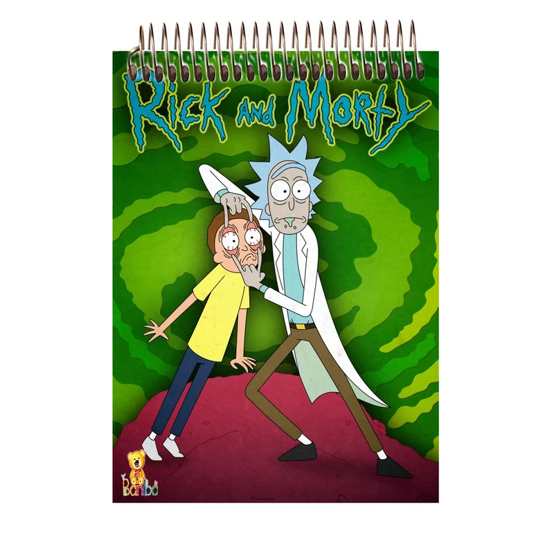 دفتر شطرنجی 100 برگ بانیبو مدل ریک و مورتی کد 1241