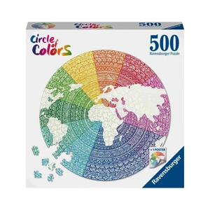 پازل 500 تکه راونزبرگر مدل Circle OF Color Mandala کد 17168
