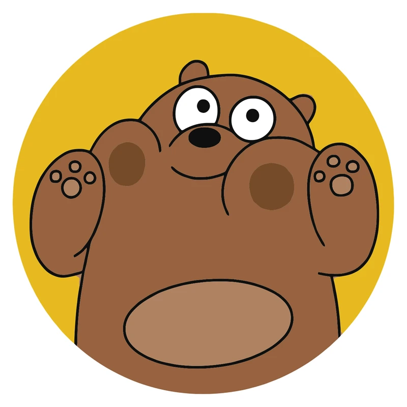 استیکر لپ تاپ پویا مارکت طرح خرسی کد 3665