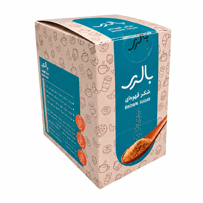 شکر قهوه ای بالری - 7 گرم بسته 40 عددی