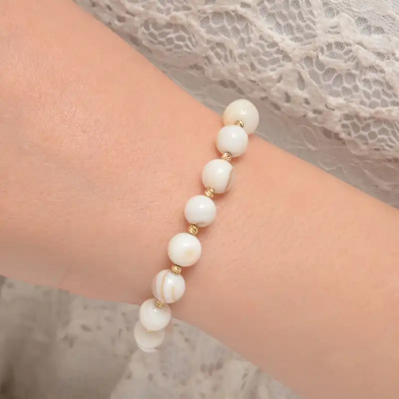 دستبند طلا 18 عیار زنانه طلای مستجابی کد 5