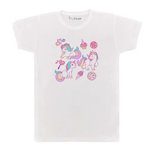 تی شرت بچگانه پرمانه طرح Unicorn کد pmt.3087