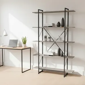 کتابخانه پنج طبقه دیزم مدل مونتاژی LIB_100×180_GR