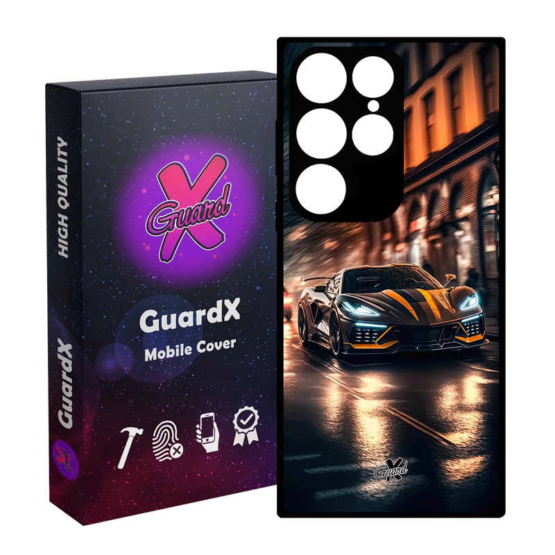 کاور گارد ایکس طرح ماشین مدل Glass10624 مناسب برای گوشی موبایل سامسونگ Galaxy S24 Ultra