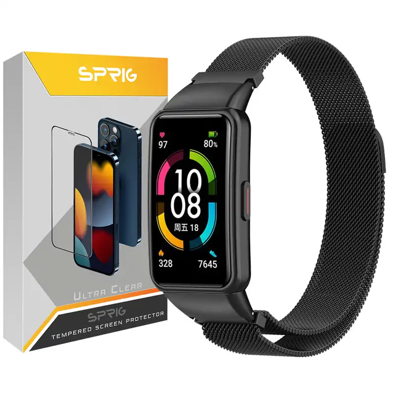 بند اسپریگ مدل Milanese مناسب برای ساعت هوشمند آنر Band 6 / هوآوی Band 6