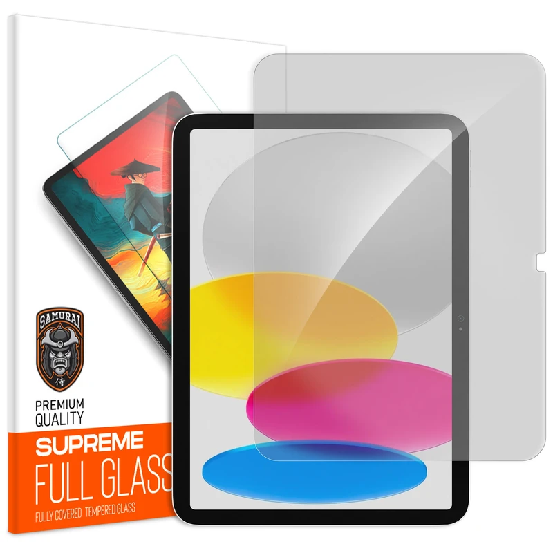 محافظ صفحه نمایش شفاف سامورایی مدل GlastR مناسب برای تبلت اپل iPad 10th Gen 10.9 inch 2022
