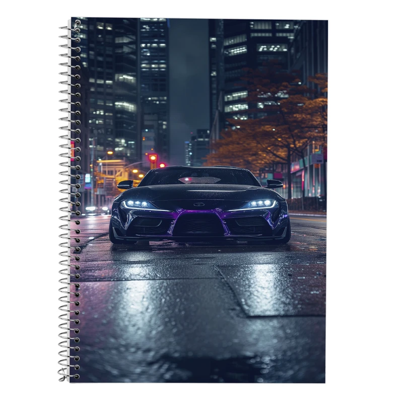 دفتر زبان 50 برگ مدوپد مدل دو خط طرح need for speed کد DF13578