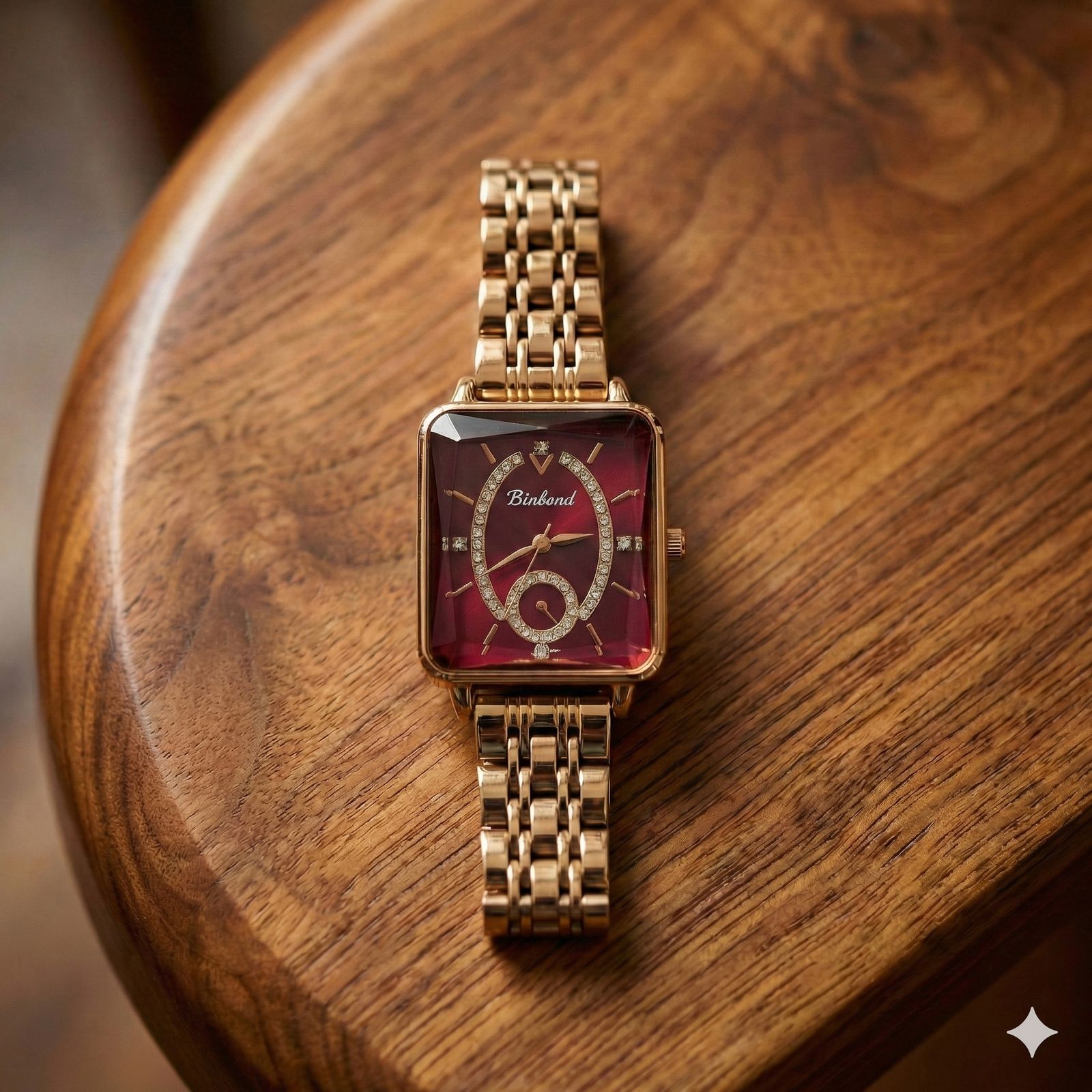 ساعت مچی عقربه‌ای کوارتز زنانه بین باند مدل اسپرت کلاسیک بند استیل زیر ثانیه قفل مخفی کد 002 -  - 3