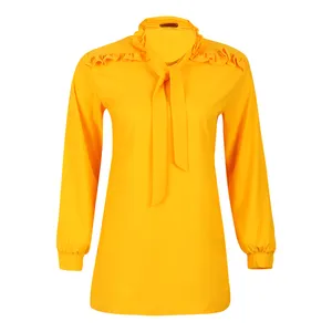 بلوز زنانه مدل رومیسا کد 2703 رنگ زرد