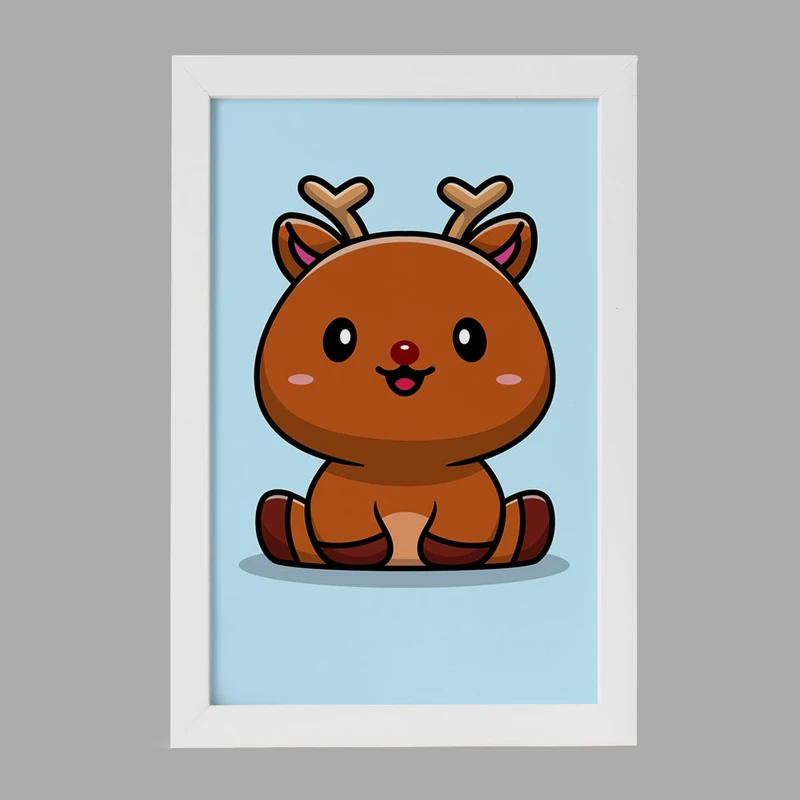 تابلو خندالو مدل حیوانات بامزه گوزن کد 29633