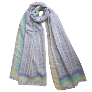 شال زنانه مدل نخی تابستانی شاد برگدار کد 228