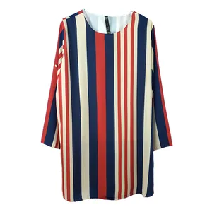 تونیک زنانه مدل راه راه آستر دار کد 1