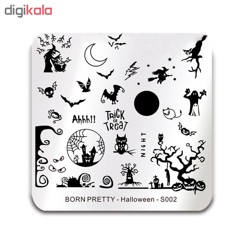 شابلون طراحی ناخن برن پرتی مدل Halloween S002 شابلون طراحی ناخن برن پرتی مدل Halloween S002