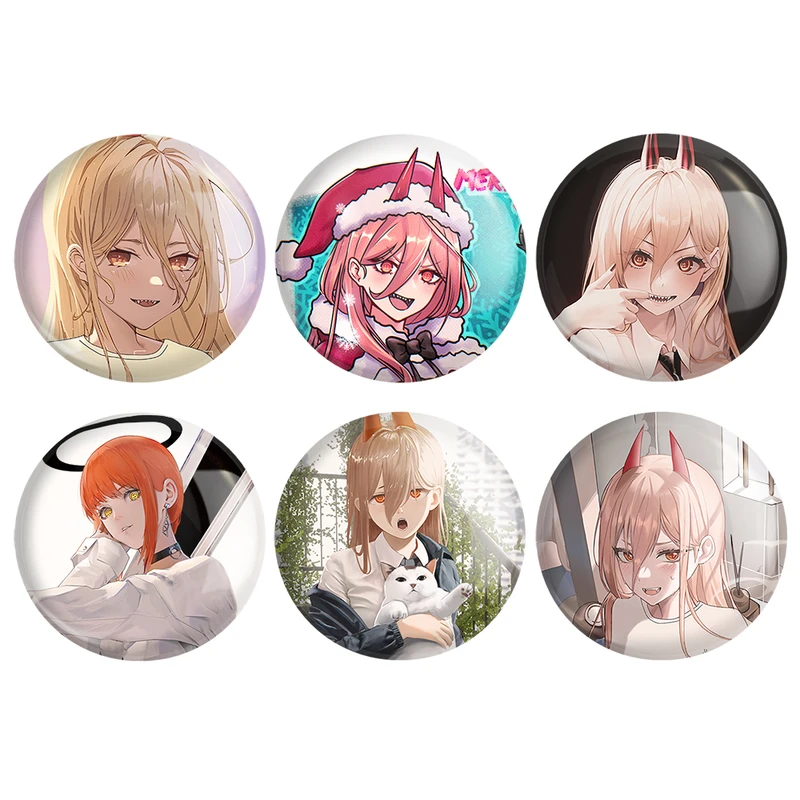 مگنت خندالو طرح انیمه مرد اره ای Chainsaw Man کد 1432A مجموعه 6 عددی