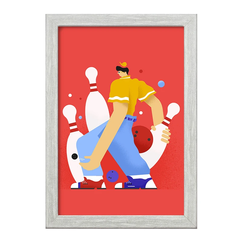 تابلو خندالو طرح بولینگ Bowling کد 28119
