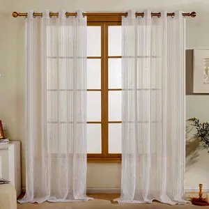 پرده پانچ تیکو دکو مدل تور کادکا طرح دار سایز 140*280 سانتیمتر مجموعه دو عددی