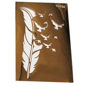 شابلون طرح پر و کبوتر کد Fr1142M