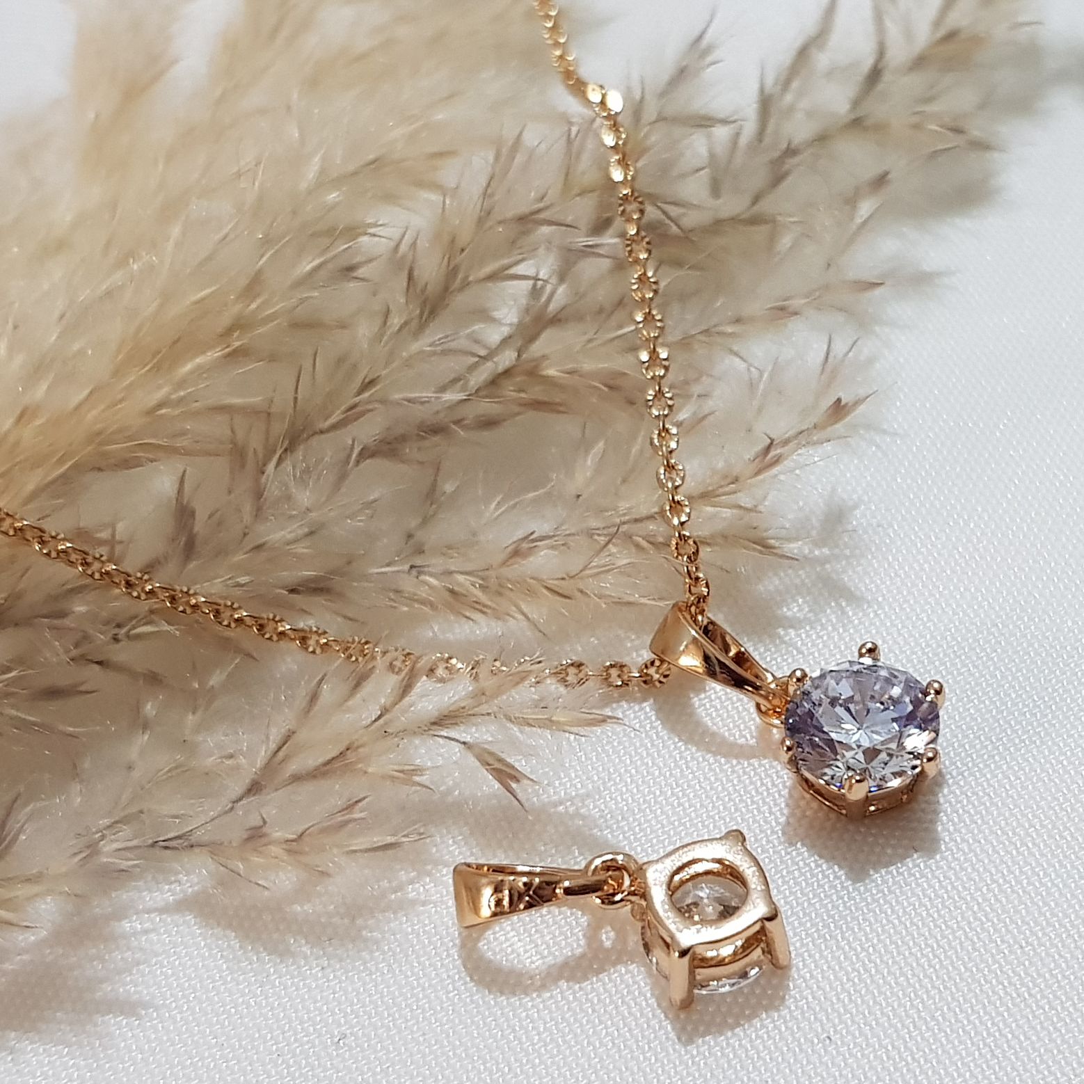 آویز گردنبند زنانه ژوپینگ مدل تک نگین 428 -  - 3