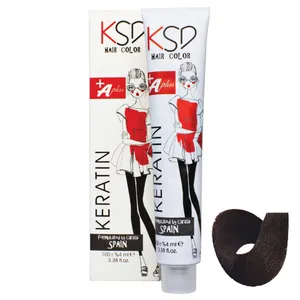 رنگ مو کی اس دی شماره 4.58 حجم 100 میلی لیتر رنگ قهوه تلخ