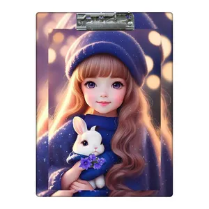 تخته شاسی طرح دختر کیوت و خرگوش کد 4267467 سایز A4