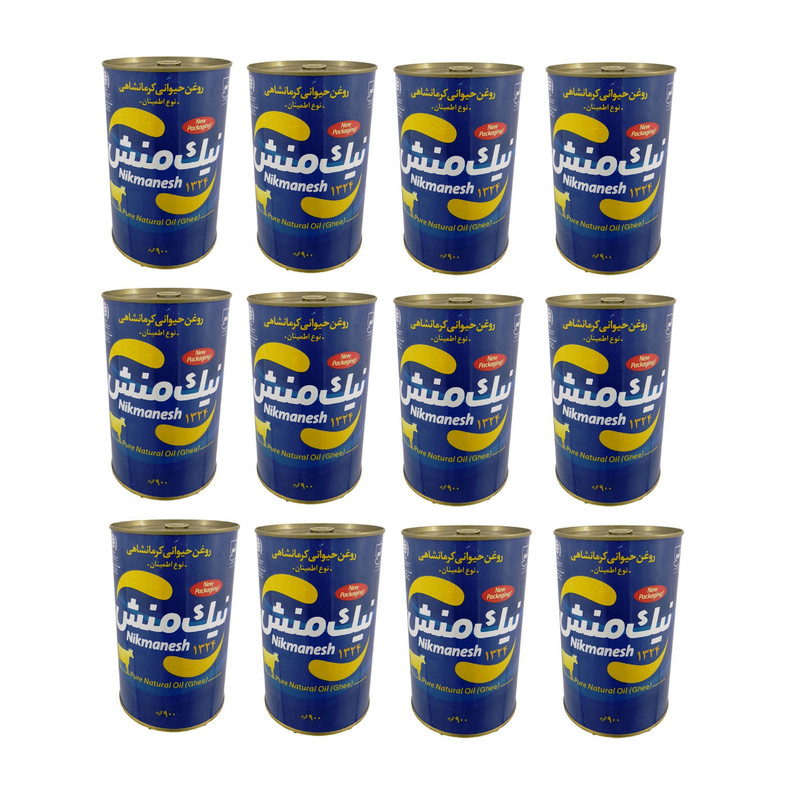 روغن حیوانی گاوی نیک منش - 900 گرم بسته 12 عددی