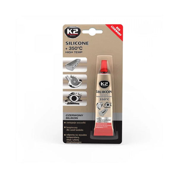 چسب واشر ساز سیلیکونی قرمز حرارتی کی تو مدل RED Silicone +350°C وزن 21 گرم