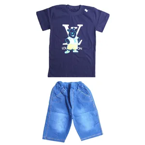 ست تیشرت و شلوارک پسرانه  کد A107