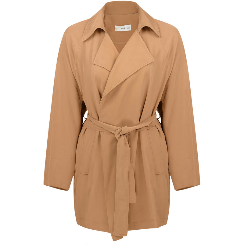 پالتو زنانه مانگو مدل Flowy Short Trench