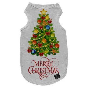 لباس سگ و گربه 27 طرح Merry Christmas کد MH678 سایز XL